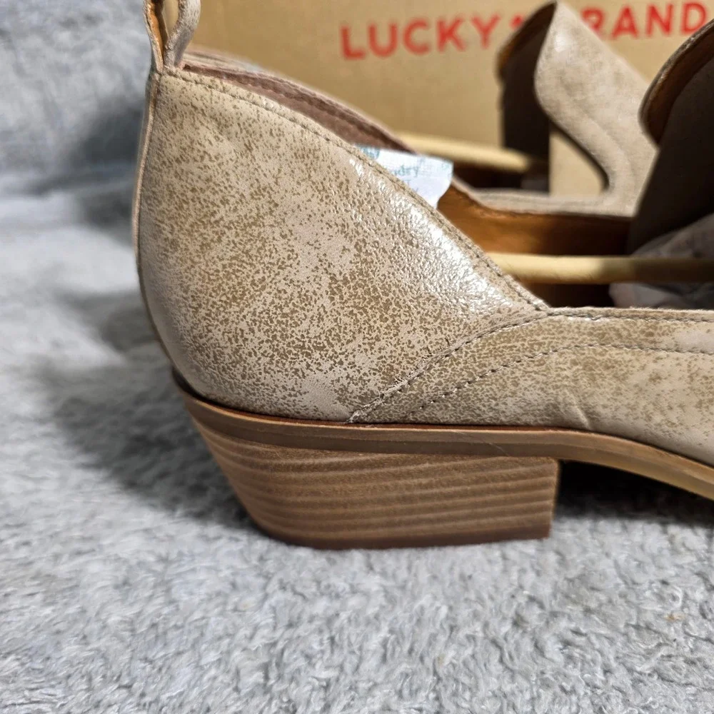 Lucky Brand Women‎ Suede Distressed Cutout Western Shooties Loafer Shoes 12M NEW